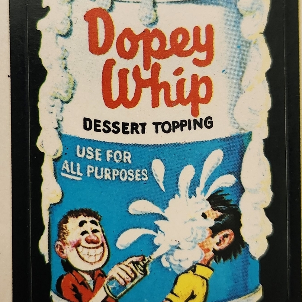 🍦 Vintage 1973 Wacky Packages Sticker - "Dopey Whip" Trading Card Collectible ✨ - Picture 4 of 10